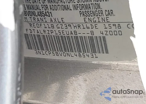 2022 Nissan Kicks S из США, поврежденный, VIN 3N1CP5BV0NL485431